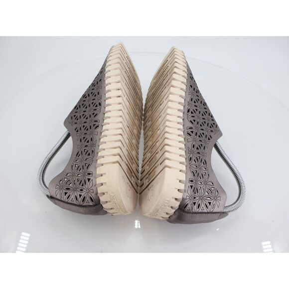 Ilse Jacobsen Women Tulip Slip On Shoe Size 40 10 Grey Metallic Perforated Vegan - Picture 6 of 10